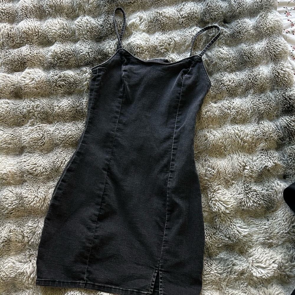 H&M Black Denim Dress